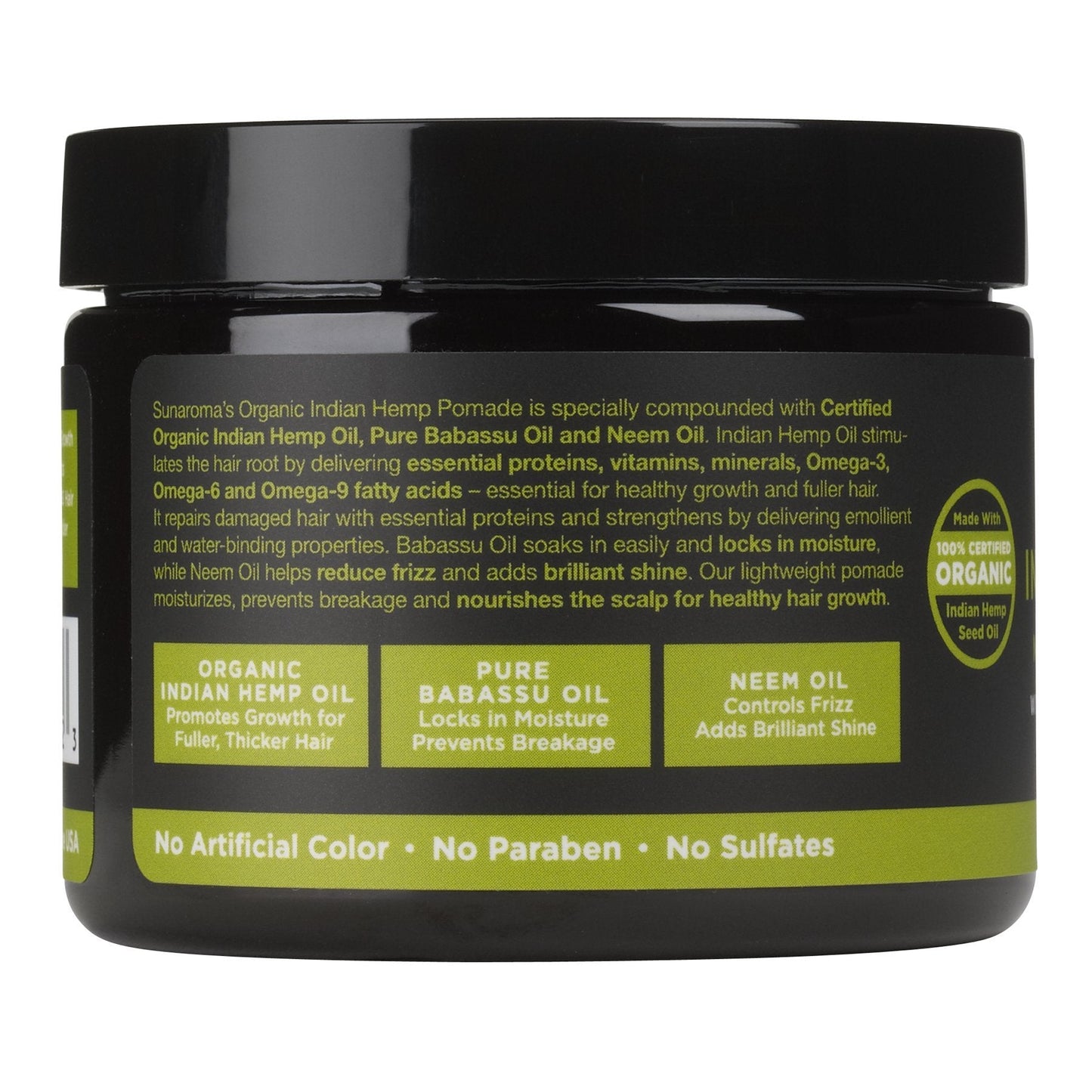 SUNAROMA Organic Hair Pomades (Indian Hemp Oil) Beauty & Personal Care SUNAROMA
