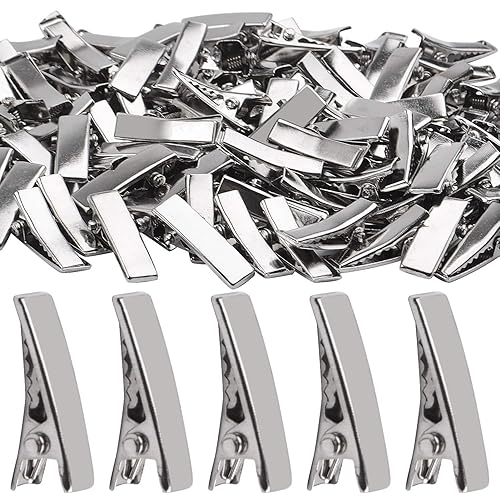 Alligator Hair Clips, 100pcs 2cm Single Prong Duckbill Hair Clips with Teeth Flat Top Crocodile Hair Pins Barrette for Hairbow Accessory Crafts Beauty & Personal Care Hendevl