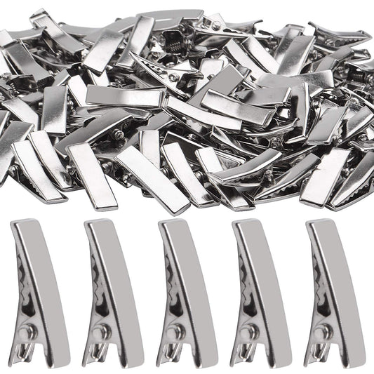 Alligator Hair Clips, 100pcs 2cm Single Prong Duckbill Hair Clips with Teeth Flat Top Crocodile Hair Pins Barrette for Hairbow Accessory Crafts Beauty & Personal Care Hendevl