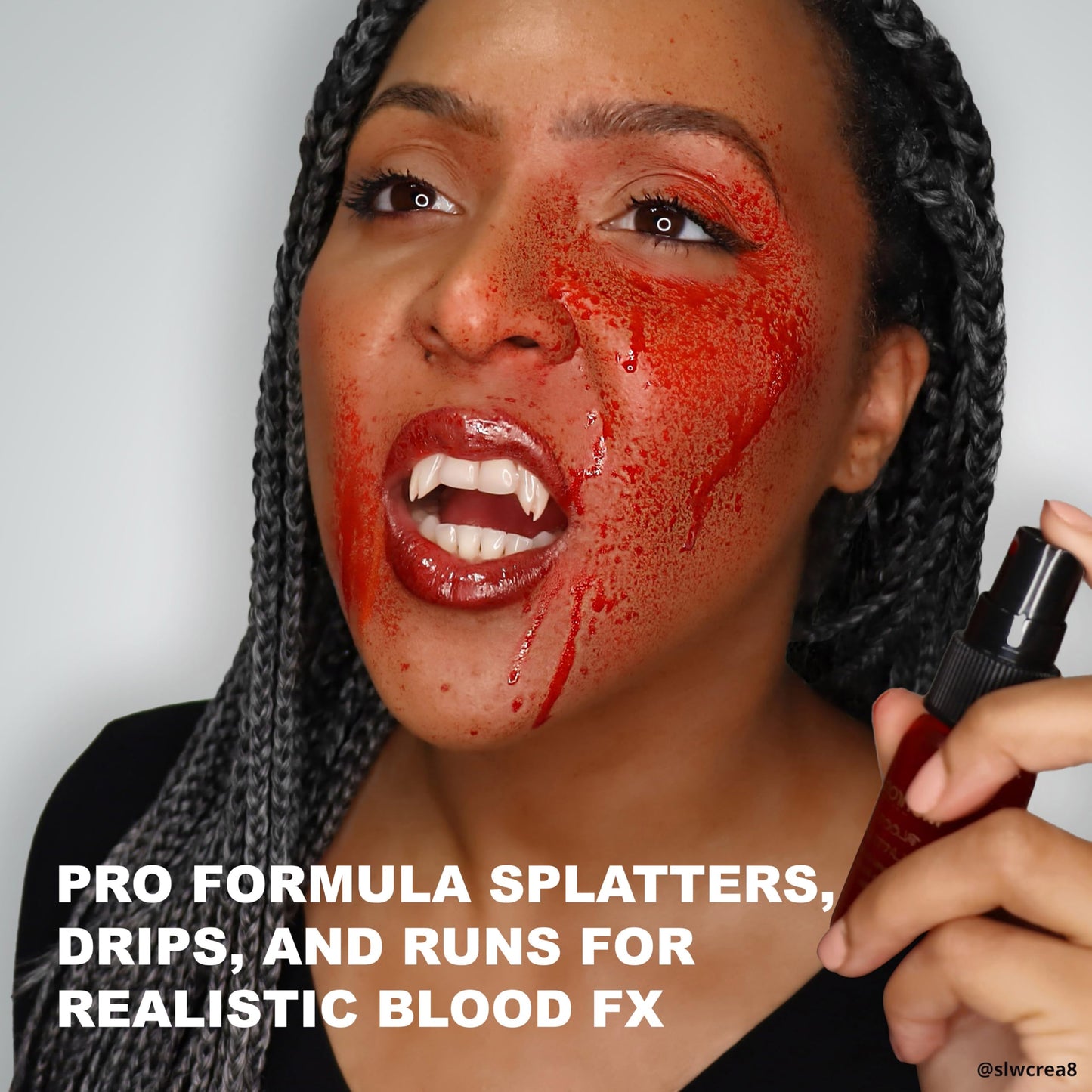 Mehron Makeup Blood Splatter | Professional Fake Spray Blood | Performance, Halloween, Face Paint, Costumes, & Special FX 1 fl oz (30 ml) | Made in Beauty & Personal Care Mehron