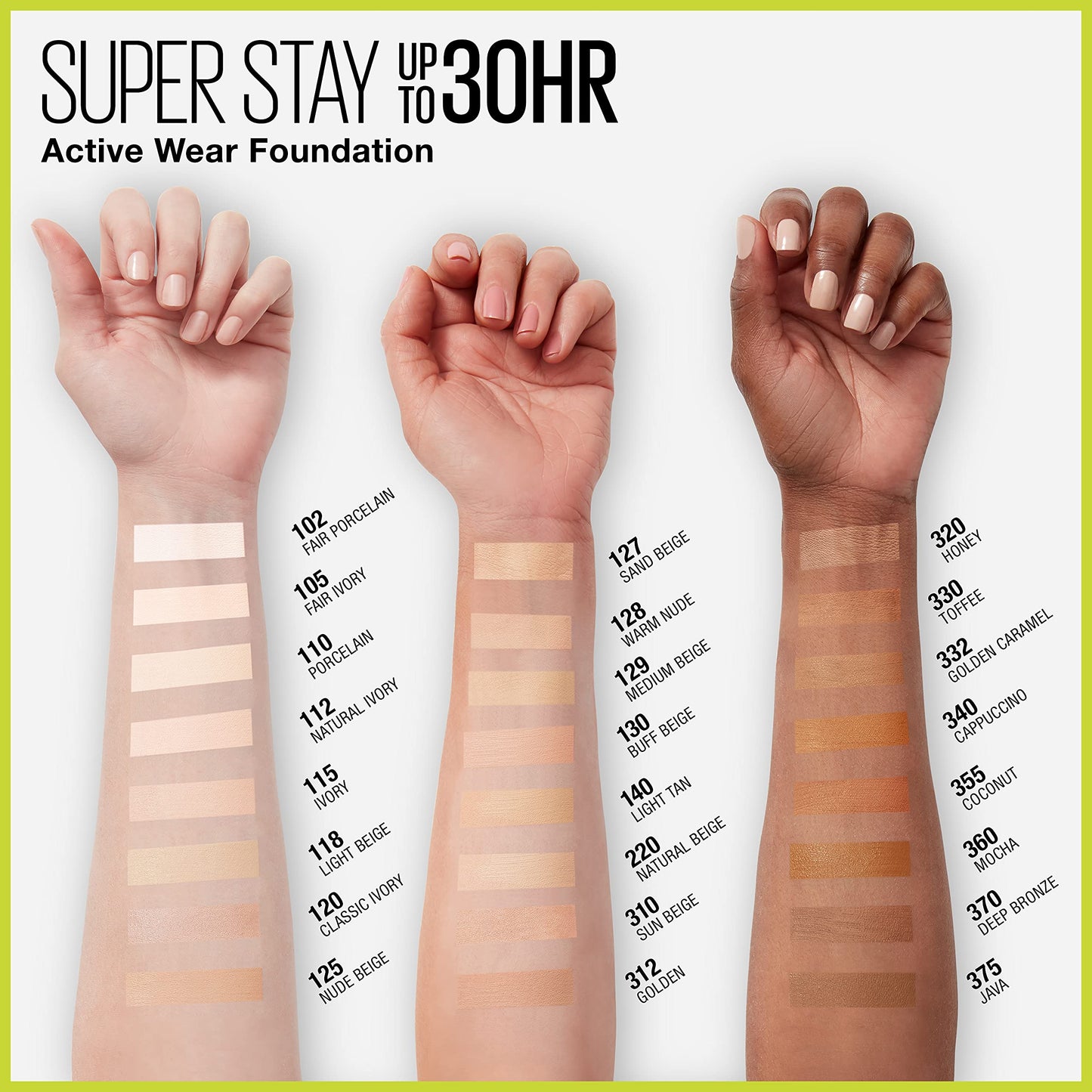 Maybelline Super Stay Full Coverage Liquid Foundation Active Wear Makeup, Up to 30Hr Wear, Transfer, Sweat & Water Resistant, Matte Finish, Mocha, 1 Beauty and Personal Care MAYBELLINE