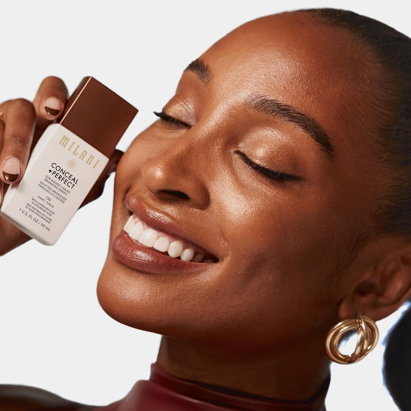 Milani Bronzer- Sun Kiss Bronzing Drops, Conceal + Perfect Liquid Bronzer for Sheer, Weightless Coverage & Hydration enriched with Peptides Beauty & Personal Care Milani