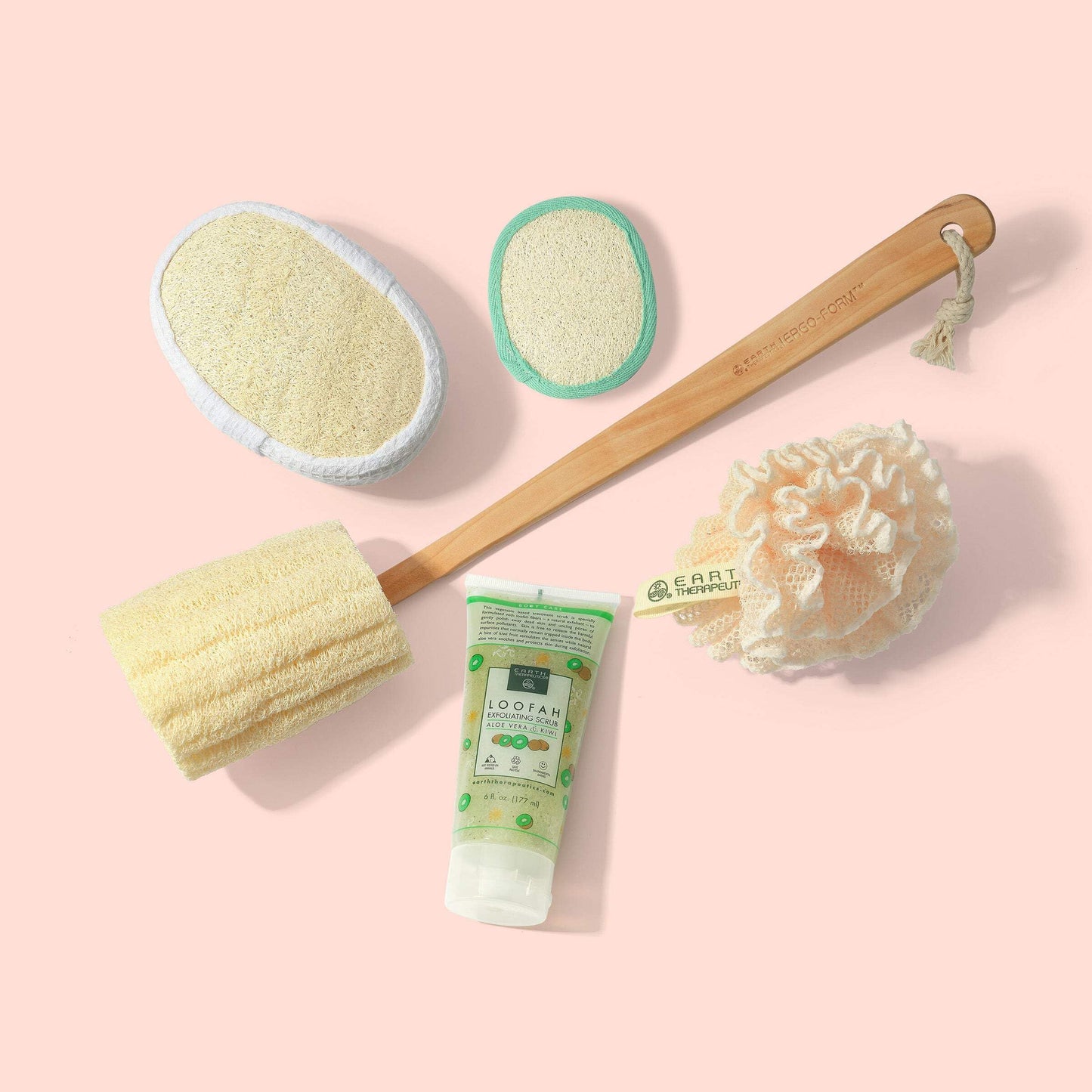 Earth Therapeutics Loofah Waffle Puff Sponge Beauty and Personal Care Earth Therapeutics