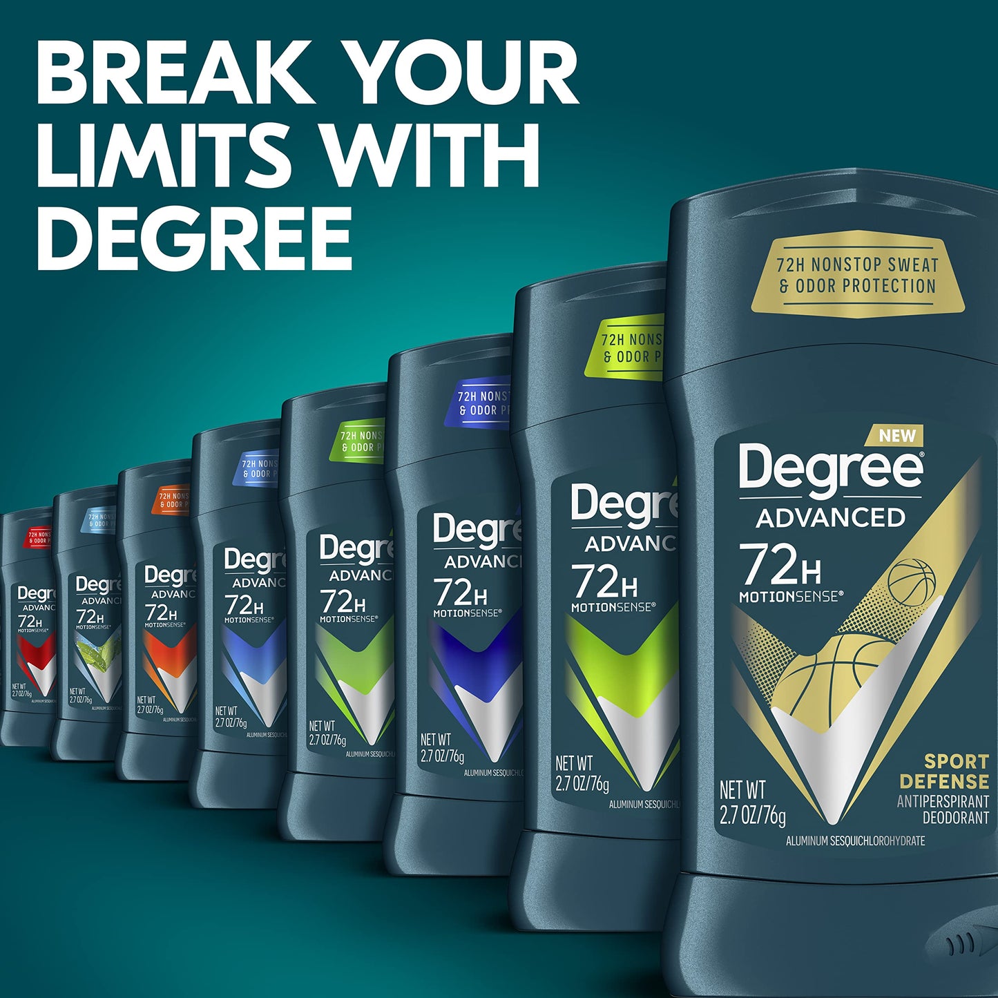 Degree Men Advanced Antiperspirant Deodorant 4 Count Sport Defense 72-Hour Sweat and Odor Protection Antiperspirant For Men With MotionSense Beauty and Personal Care Degree