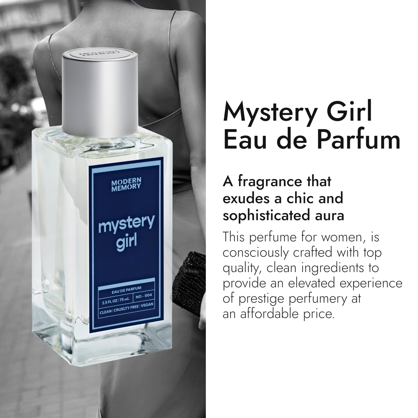 Modern Memory Mystery Girl Eau de Parfum for Women, 2.5 fl oz - Notes Coffee, Jasmine & Crisp Amber Beauty & Personal Care Modern Memory