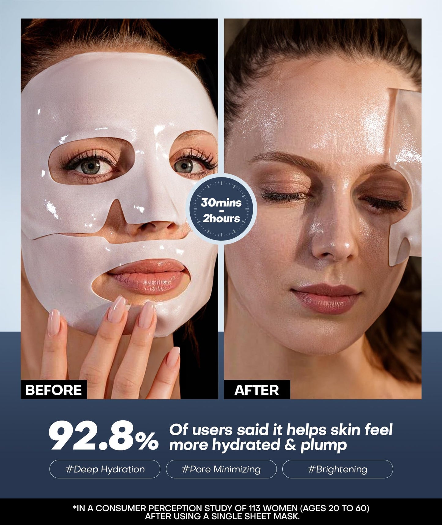 Radiant Glow Collagen Face Mask - Real Deep Overnight Face Masks Skincare with Hyaluronic Acid, Galactomyces Ferment & Vitamin E, Facial Mask Beauty & Personal Care Srripo