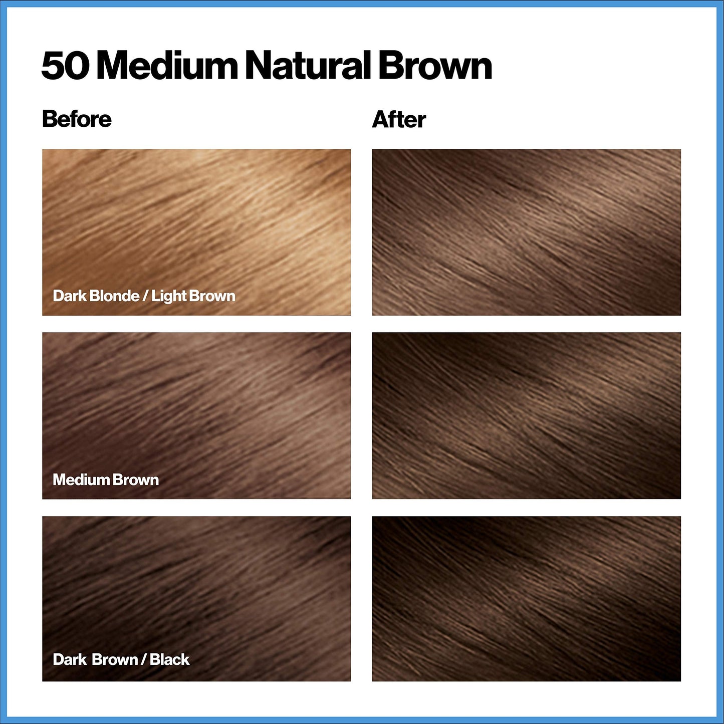 Revlon Total Color Permanent Hair Color, Clean and Vegan, 100% Gray Coverage Hair Dye, 50 Medium Natural Brown, 3.5 oz Beauty & Personal Care REVLON
