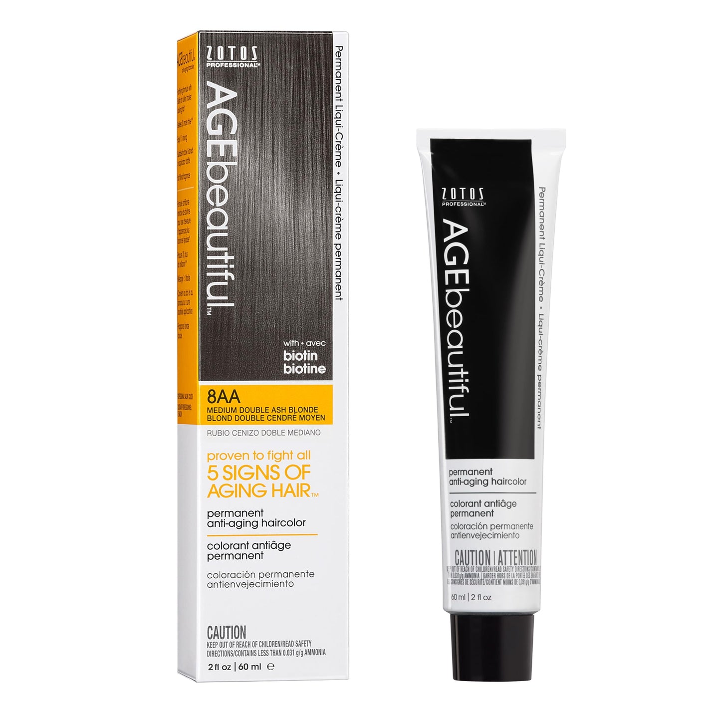 AGE beautiful Permanent Hair Color Dye Liqui Creme | 100% Gray Coverage | Anti-Aging Haircolor | Biotin for Thicker, Fuller Hair | Professional Salon Beauty & Personal Care AGE beautiful