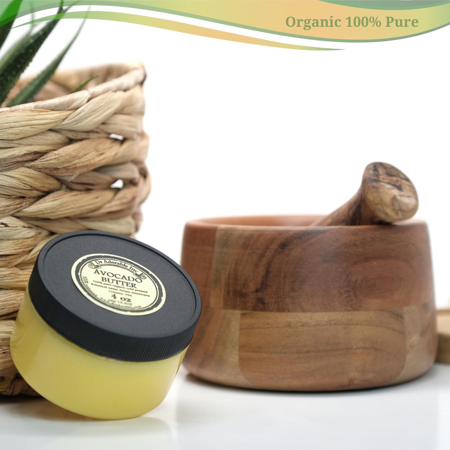 Dr Adorable - 4 oz - Avocado Butter - Refined Pure Natural Organic Raw Beauty & Personal Care Dr Adorable