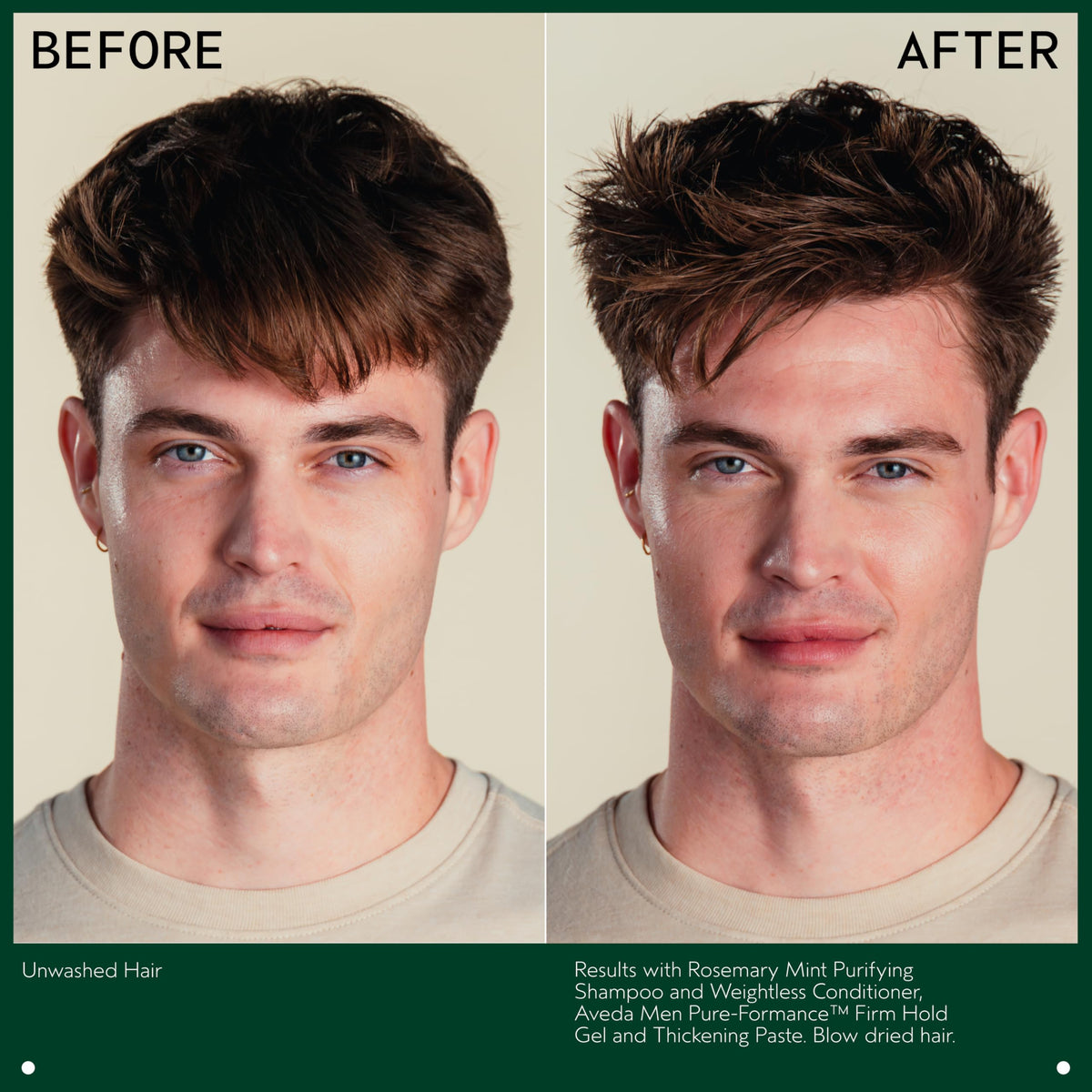 Aveda Men Pure-Formance Thickening Paste | Thickens Hair | Versatile Hold | Natural Finish Hair Styling Paste | 91% Naturally Derived*, 2.5 Fl Oz Beauty & Personal Care Aveda