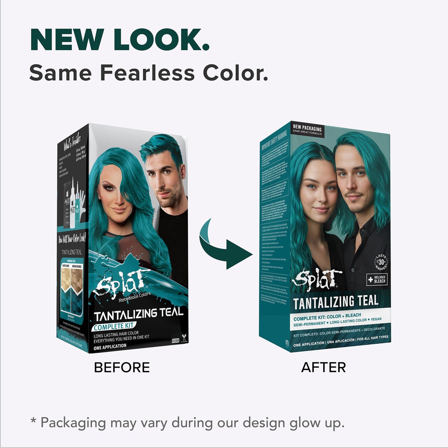 Splat Tantalizing Teal Semi Permanent Hair Dye Kit with Bleach, 1 Application, Includes Teal Hair Dye, Oxide & Bleach Powder, Vegan & Cruelty Free Beauty & Personal Care Splat