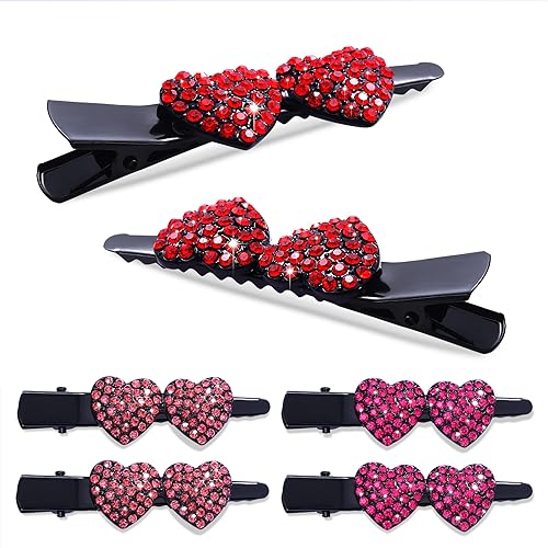 Valentine's Day Hair Clips for Women Girls lovely Heart black Hair Clips Sweet Side Bangs Barrette Hair Accessories, Gift for Valentine's Day Beauty & Personal Care BVGA