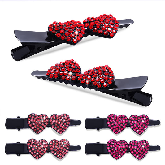 Valentine's Day Hair Clips for Women Girls lovely Heart black Hair Clips Sweet Side Bangs Barrette Hair Accessories, Gift for Valentine's Day Beauty & Personal Care BVGA