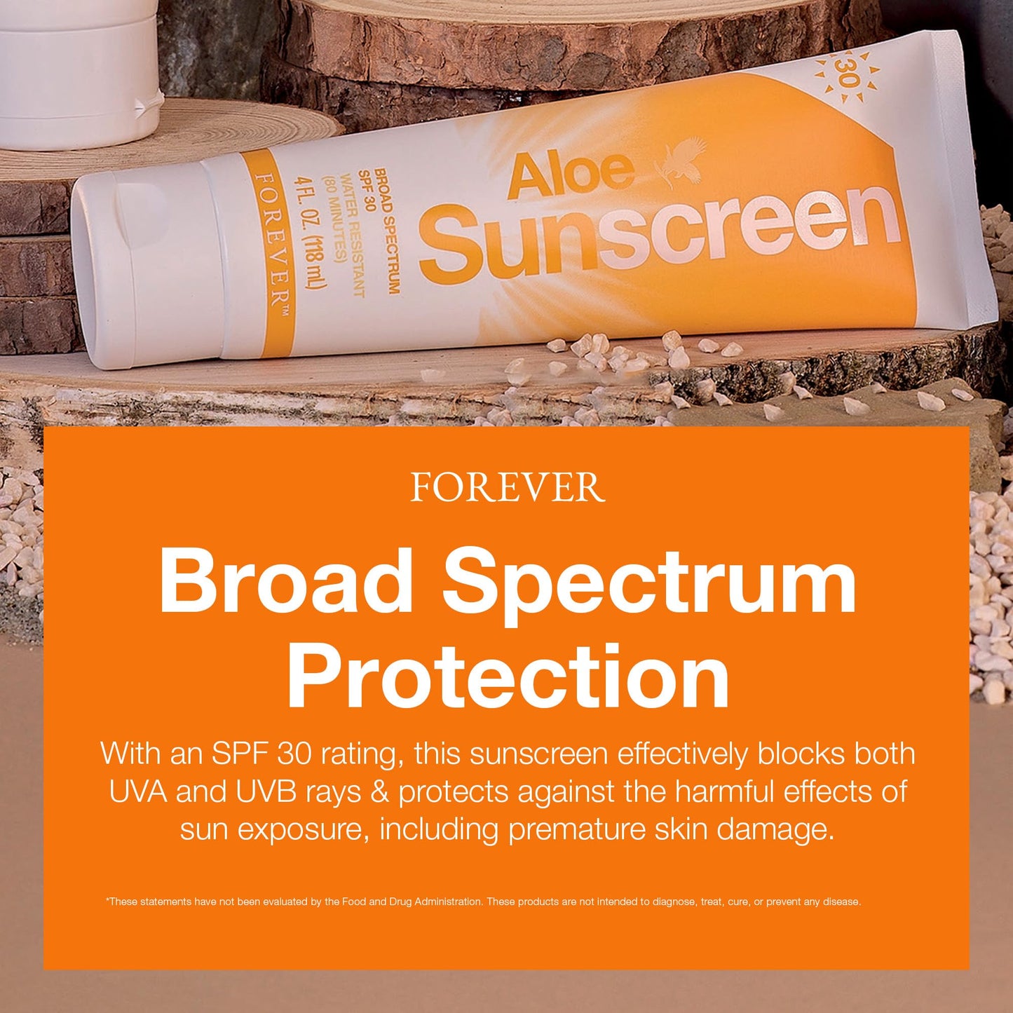 Forever Living - Aloe Sunscreen SPF 30 - with Aloe Vera, Water-Resistant Broad Spectrum UVA and UVB Defense, 4 fl oz Beauty & Personal Care Forever Living Products