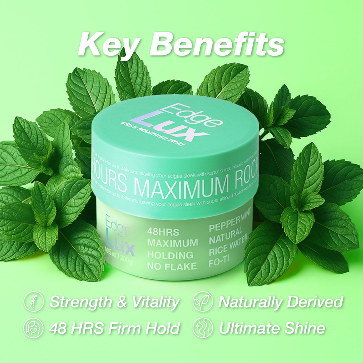 Lux Collection Edge Control Gel for 4C Hair - 48 Hour Maximum Hold Edge Control, Edge Lux with Castor Oil, Keratin & Biotin, Non-Flaking Styling Gel Beauty & Personal Care Lux Collection