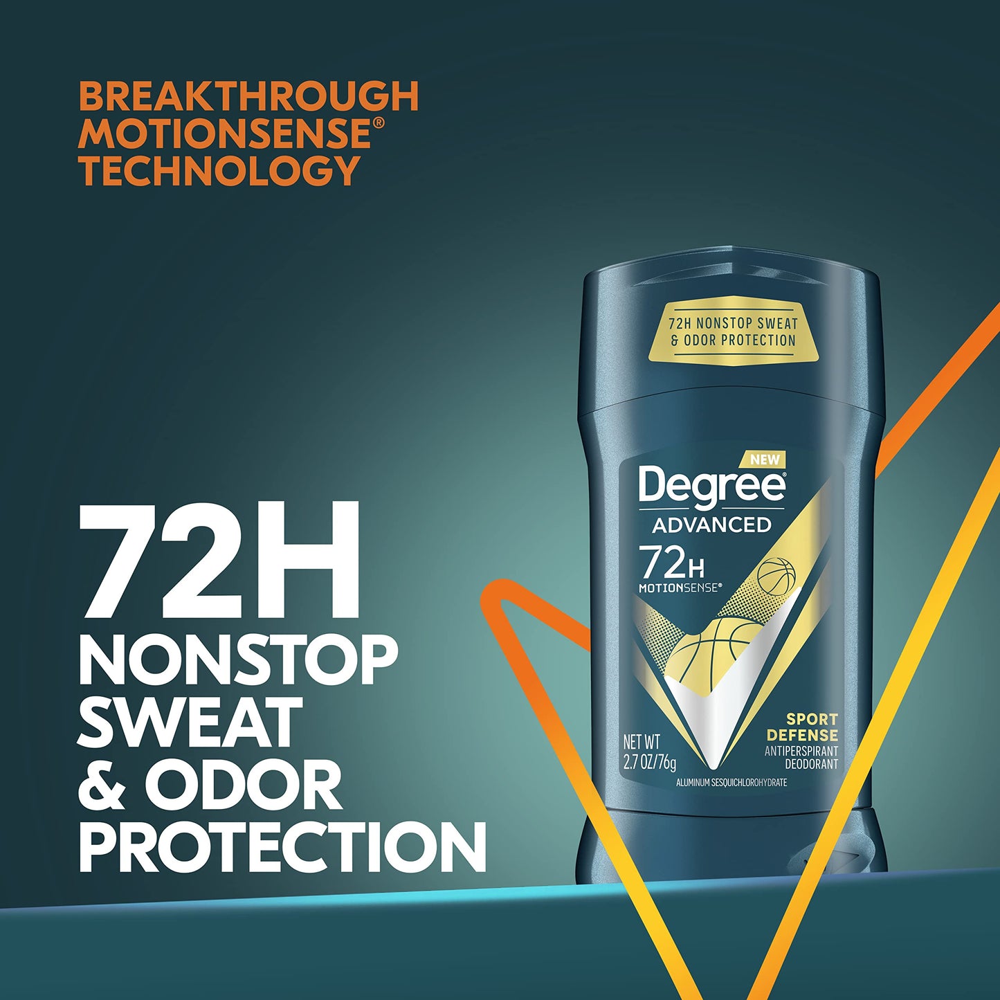 Degree Advanced Protection Antiperspirant Deodorant Sport Defense 4 count 72-Hour Sweat and Odor Protection Antiperspirant For Men With MotionSense Beauty and Personal Care Degree