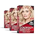 Revlon Colorsilk Beautiful Color Permanent Hair Color, (OLD VERSION) 04 Ultra Light Natural Blonde (Pack of 3) Beauty & Personal Care REVLON