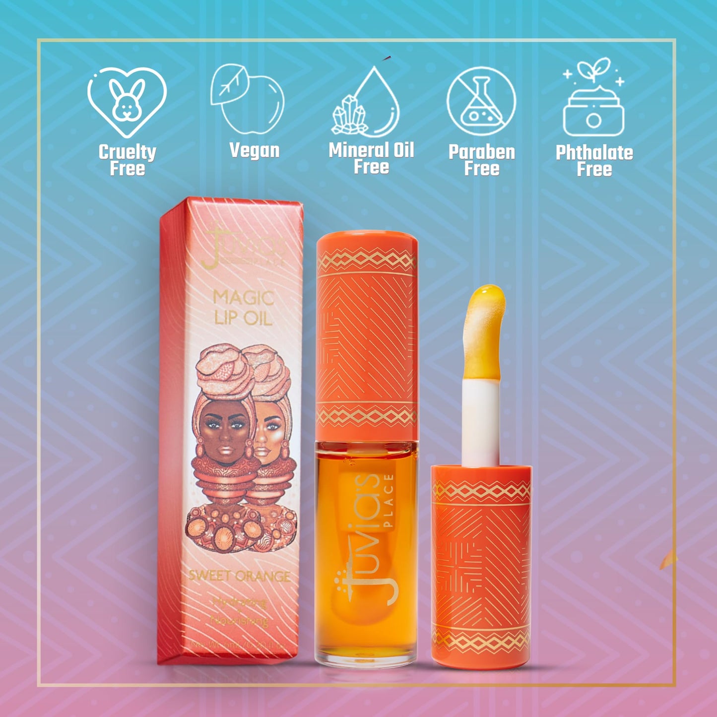 Juvia's Place Magic Lip Oil - Sweet Orange - Smooth, Hydrating w/Vitamin E for Soft, Glossy, Juicy Lips - Infused with Fruit Extracts - Tinted, Beauty & Personal Care Juvia's Place