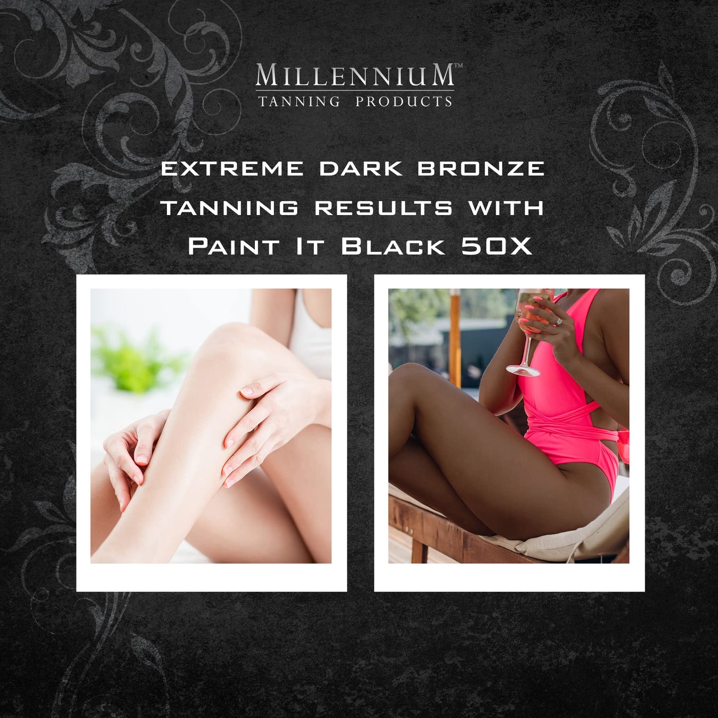 Millennium Tanning Paint It Black 50x Dark Tanning Bed Lotion, 13 fl. oz. Beauty & Personal Care Millennium Tanning