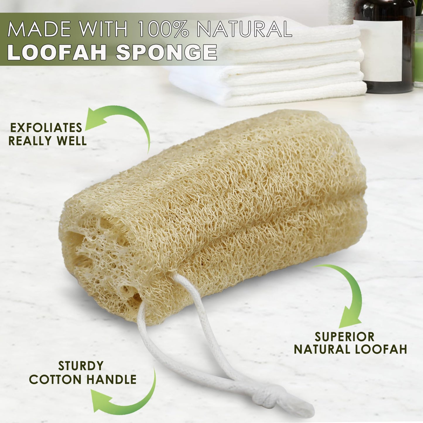 7 Pack Natural Loofah Exfoliating Body Scrubber, 5 Inches Organic Luffa Bath Sponge Exfoliating Shower Body Scrubber for Deep Cleaning & Smooth Skin Beauty & Personal Care METLUCK