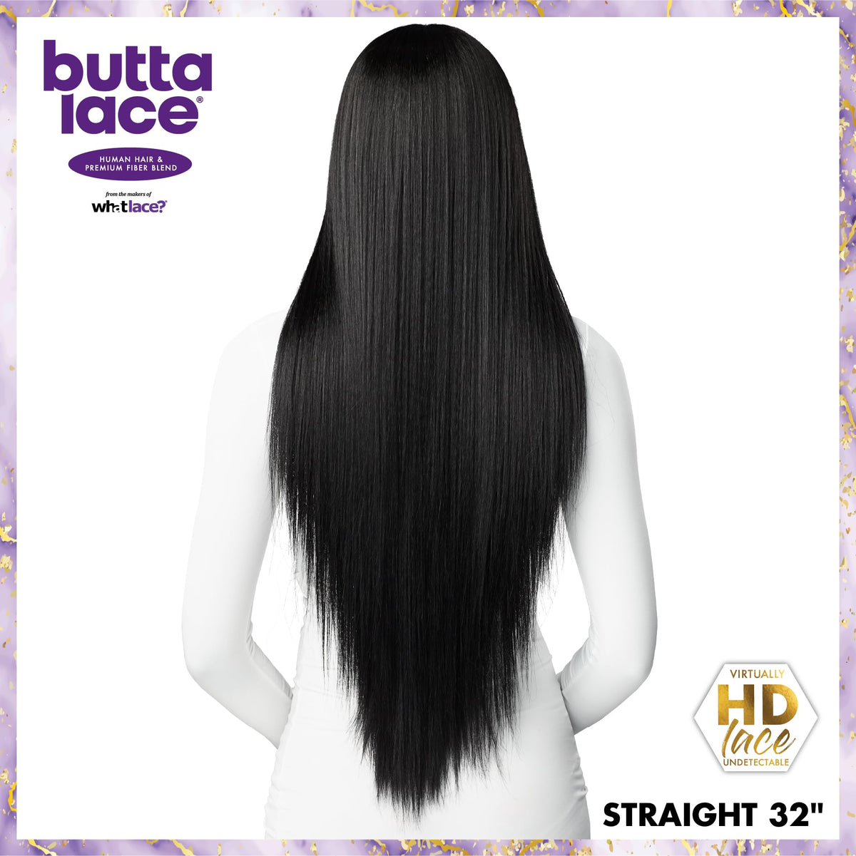 Sensationnel Butta Lace Hhm Wig-Straight 32 Inch, 1 JETBLACK