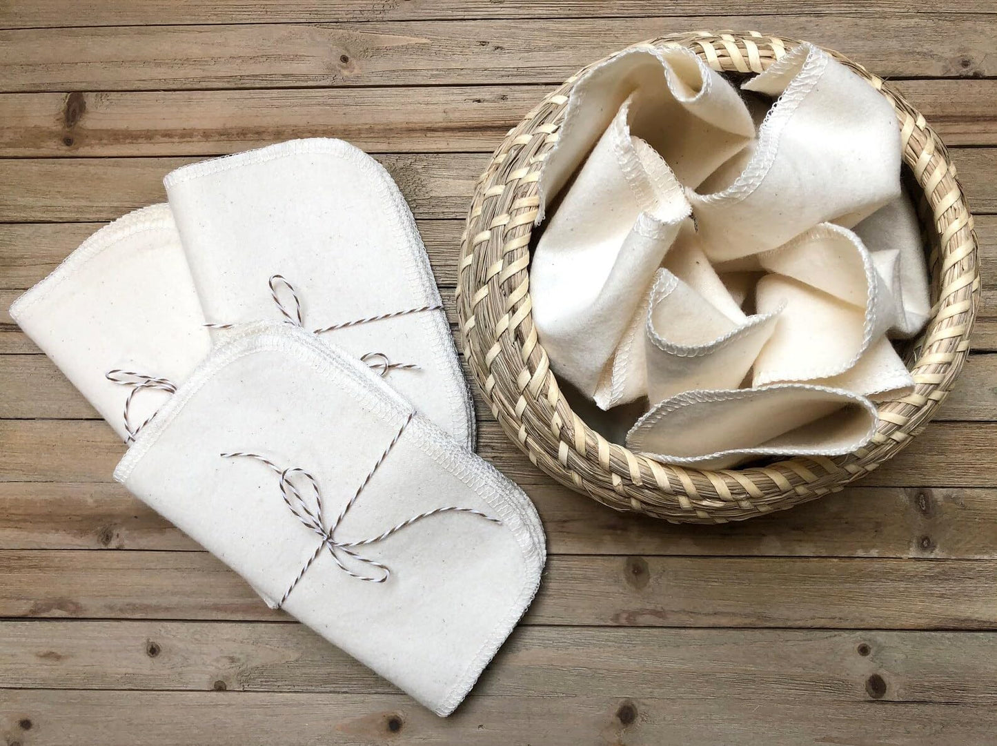 5-Count Organic Cotton Flannel Wipes - Reusable, Quick-Drying, Soft & Absorbent | Decorative Print Cloths for Delicate Skin, Facial Care & Daily Beauty & Personal Care Wild & Pure