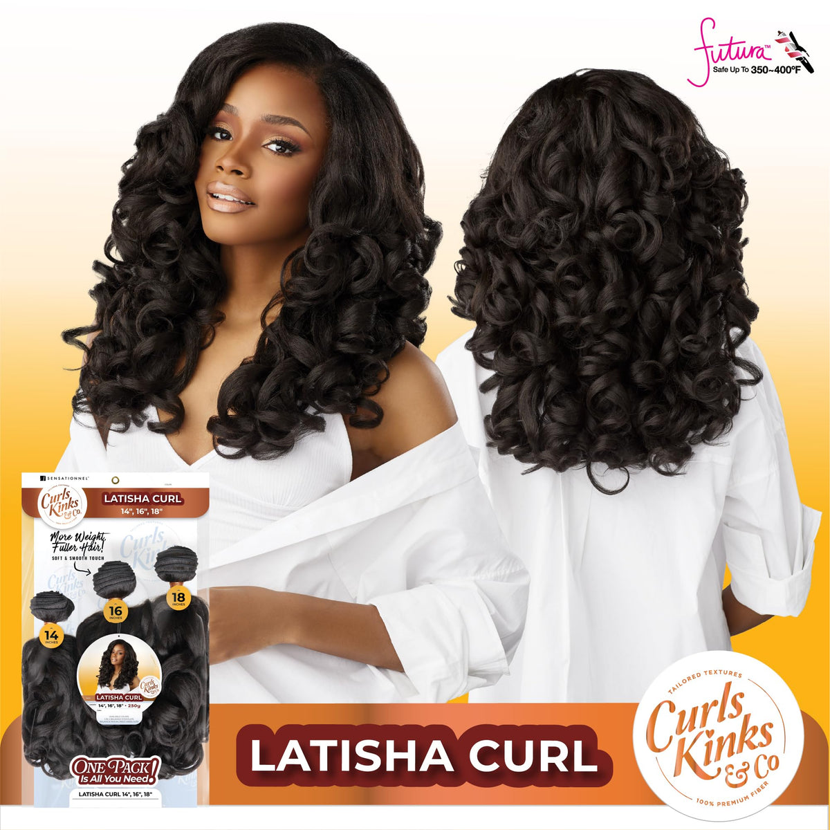 Sensationnel CKCO Synthetic Bundle-Latisha Curl,14 16 18 inch, S4/30