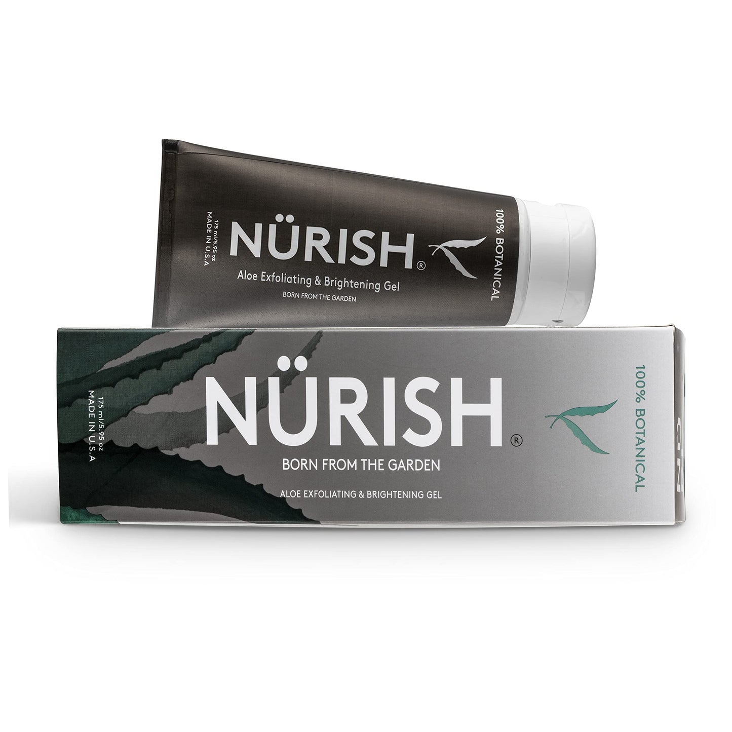 NURISH Aloe Exfoliating Gel, 5.95 oz. 100% Natural & Vegan. Exfoliate & Cleans Your Skin Without Using Harsh Chemicals, Acids or Abrasives. Beauty & Personal Care NÜRISH