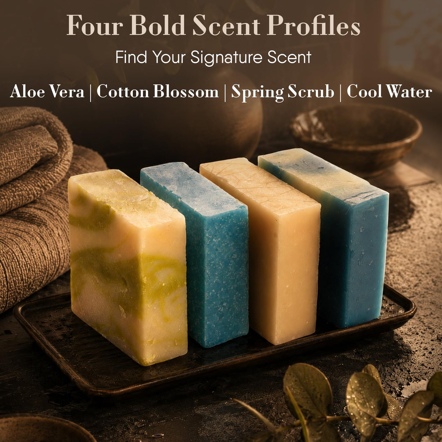 360Feel Fresh Bar Soap Set - Made in the USA - Castile Handmade Natural Cold Processed - Gentle on Sensitive Skin - 4 Refreshing Scents Aloe Vera Beauty & Personal Care 360Feel