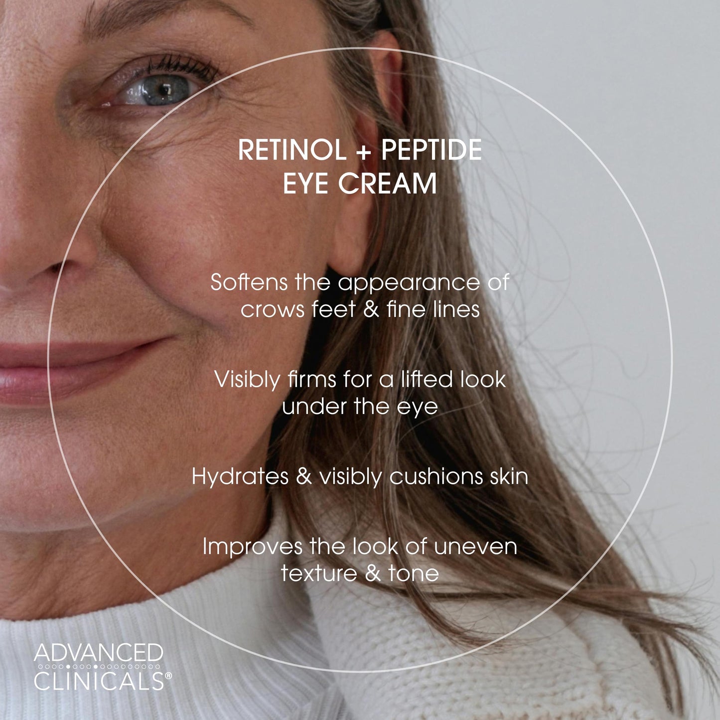 Advanced Clinicals Advanced Retinol Eye Balm + Peptides Face Moisturizer Cream | Visible Anti Aging Under Eyes Cream Improves Appearance Of Wrinkles Beauty & Personal Care Advanced Clinicals
