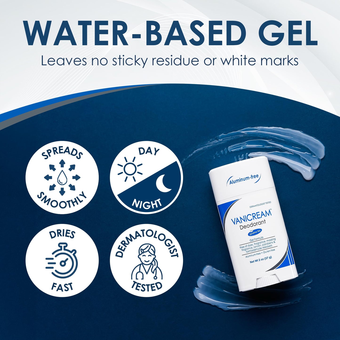 Vanicream Aluminum-Free Gel Deodorant - 2 oz - Unscented Formula for Sensitive Skin Beauty and Personal Care Vanicream