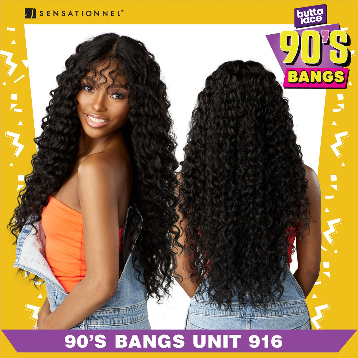 Sensationnel Butta Lace 90s Bangs Wig-Unit 916, BALAYAGECHOCOLATE