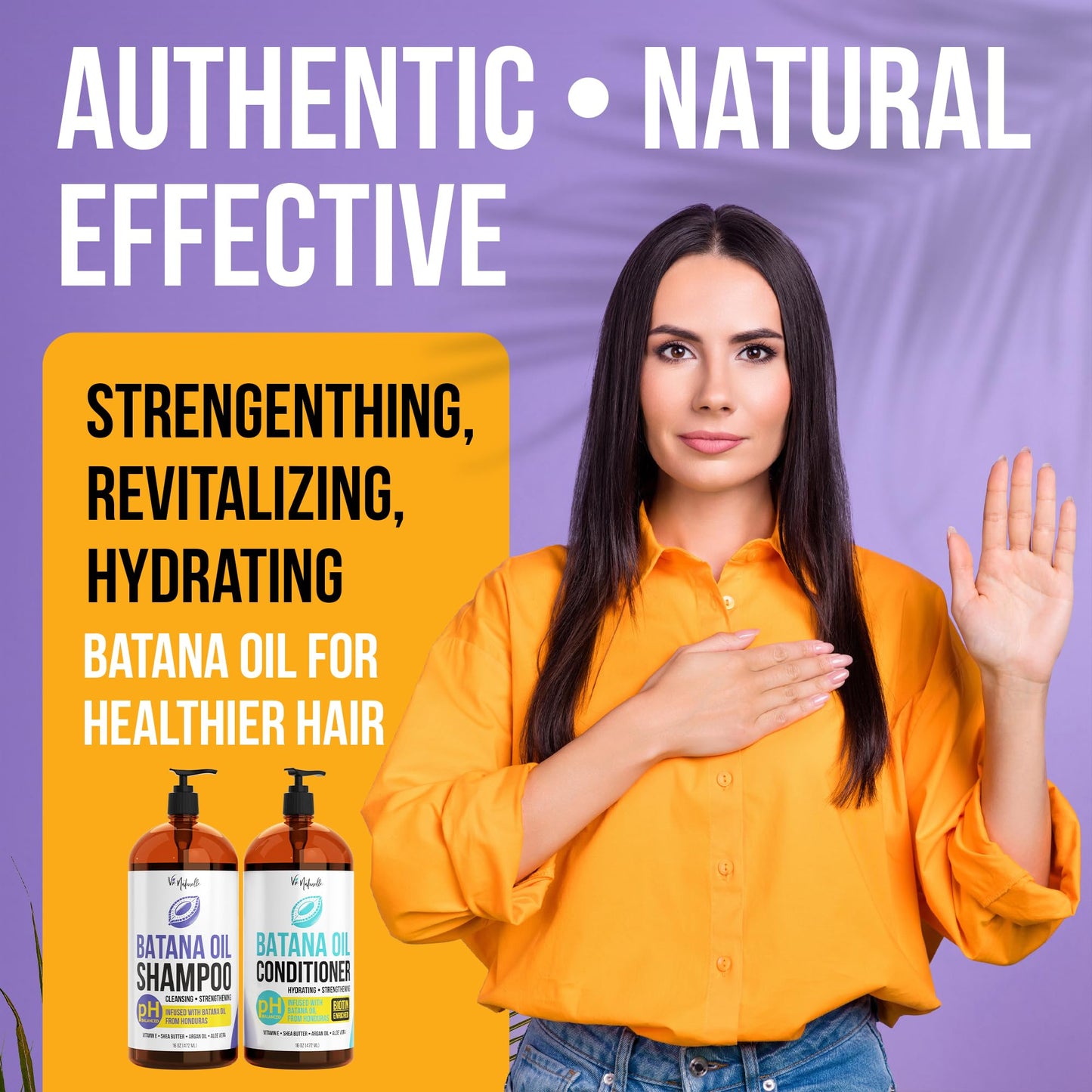 Vie Naturelle Hair Growth Shampoo and Conditioner Set - Batana Oil for Thinning Hair Men Women - 16 oz Each Beauty & Personal Care Vie Naturelle