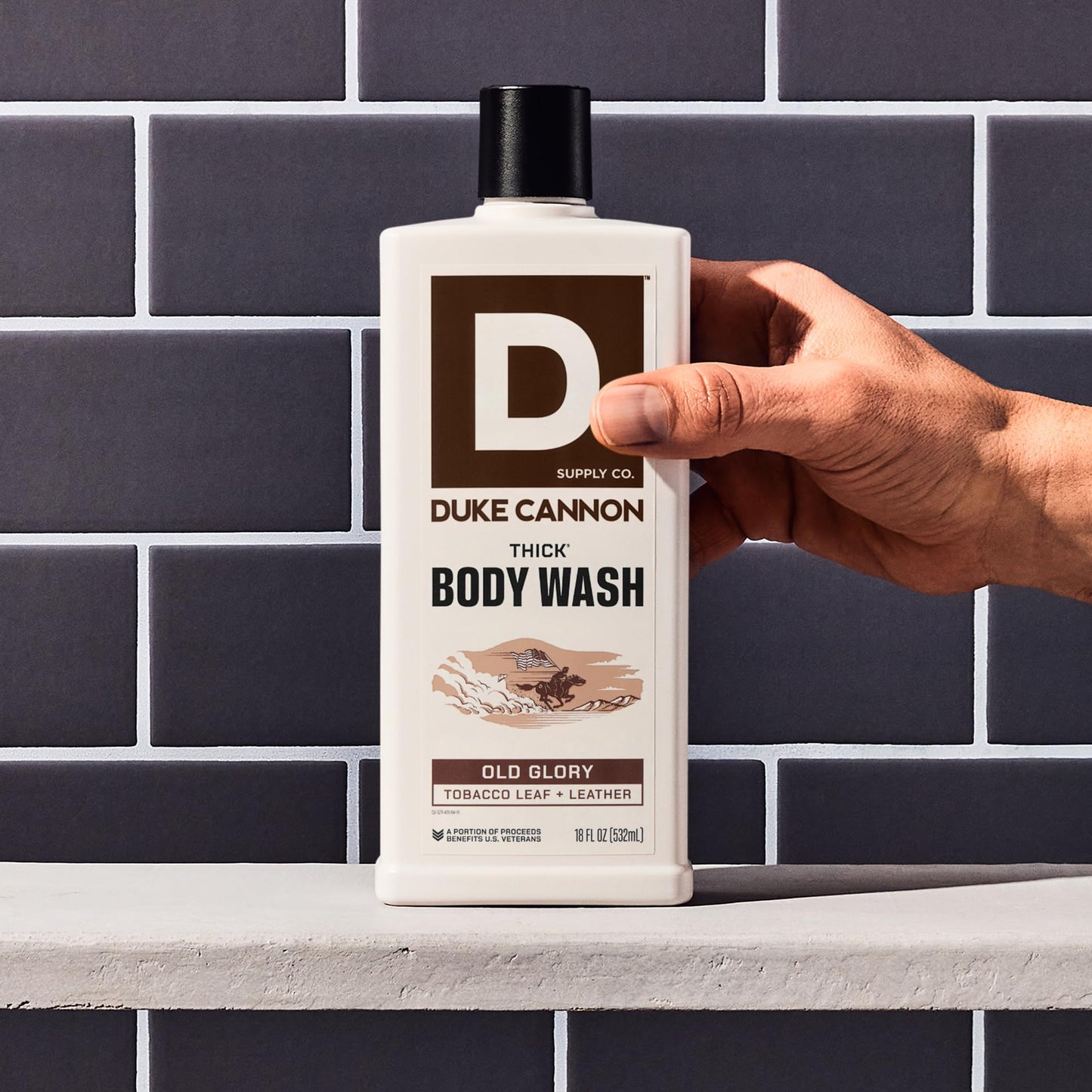 Duke Cannon Supply Co. Thick High Viscosity Body Wash - 3X Thicker, Cleansing Shower and Bath Gel, Mineral-Enriched for Men - Tobacco Leaf + Leather Beauty & Personal Care Duke Cannon Supply Co.