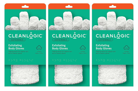 Cleanlogic - Bath Gloves Exfoliating - 2 CT Beauty and Personal Care Cleanlogic