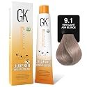 GK HAIR Global Keratin Professional Hair Color Cream Tube (3.4 Fl Oz/100ml) Nourishing & Cleansing Colors for Styling High Performance Long Lasting Beauty & Personal Care GK HAIR