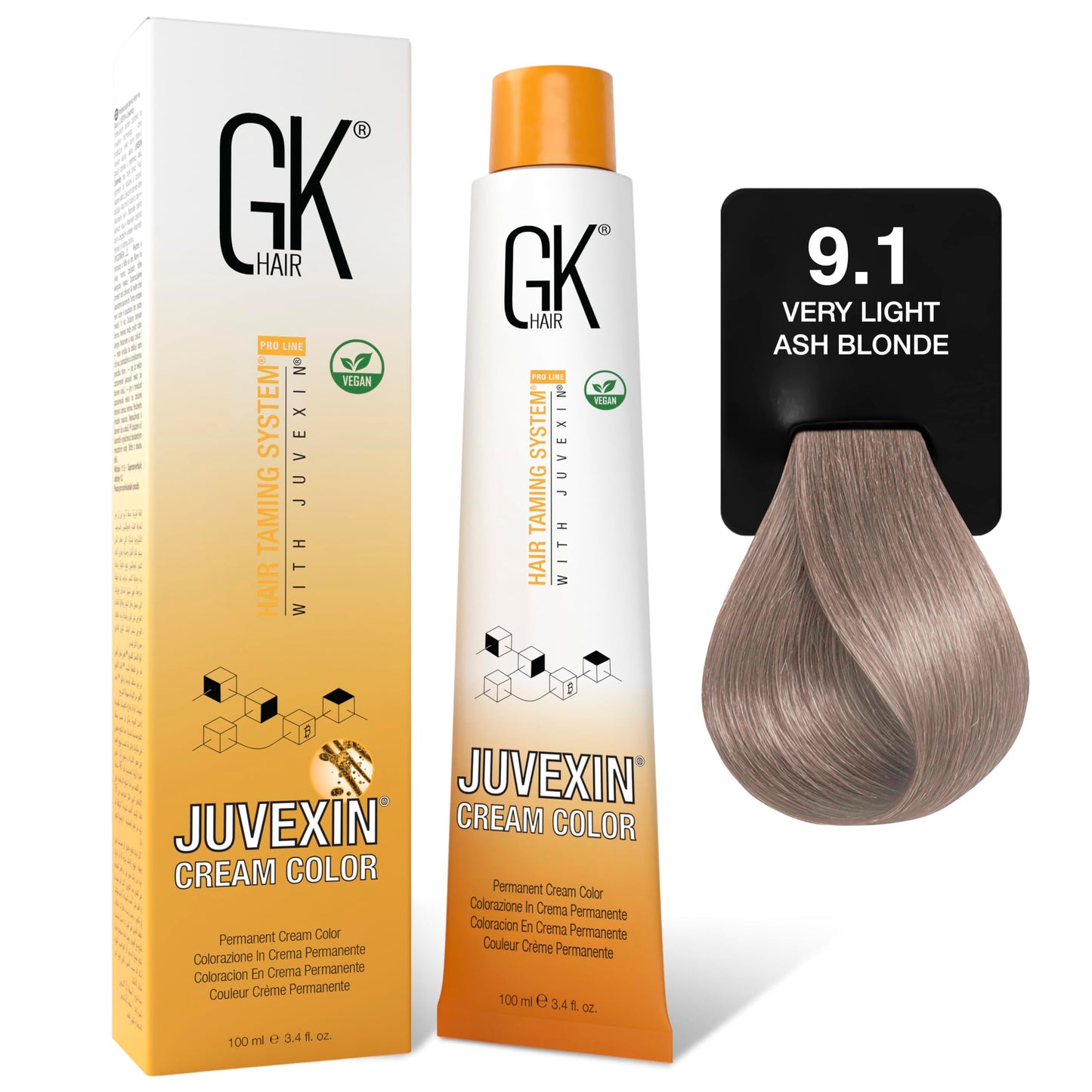 GK HAIR Global Keratin Professional Hair Color Cream Tube (3.4 Fl Oz/100ml) Nourishing & Cleansing Colors for Styling High Performance Long Lasting Beauty & Personal Care GK HAIR