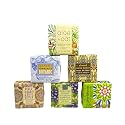 Floral Soap Sampler-Set of 6- Enriched with Shea Butter, Essential Oils, Natural Extracts (African Violet, Black Currant, Almond Butter, Lavender Beauty & Personal Care Greenwich Bay