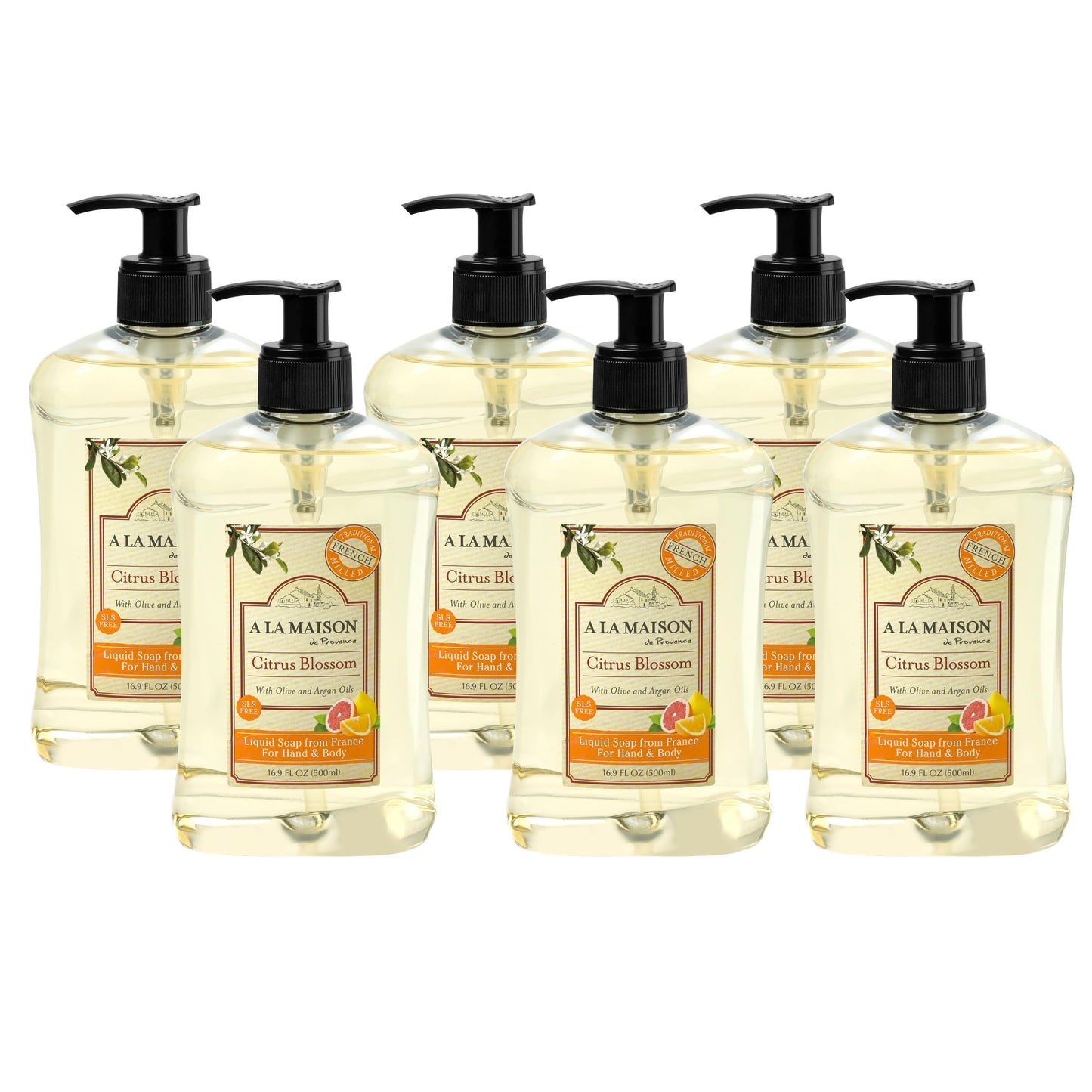 A LA MAISON French Liquid Hand Soap, Citrus Blossom - Natural Hand Wash Made with Essential Oils - Biodegradable, Plant-Based, Vegan, Cruelty-Free Beauty & Personal Care A LA MAISON