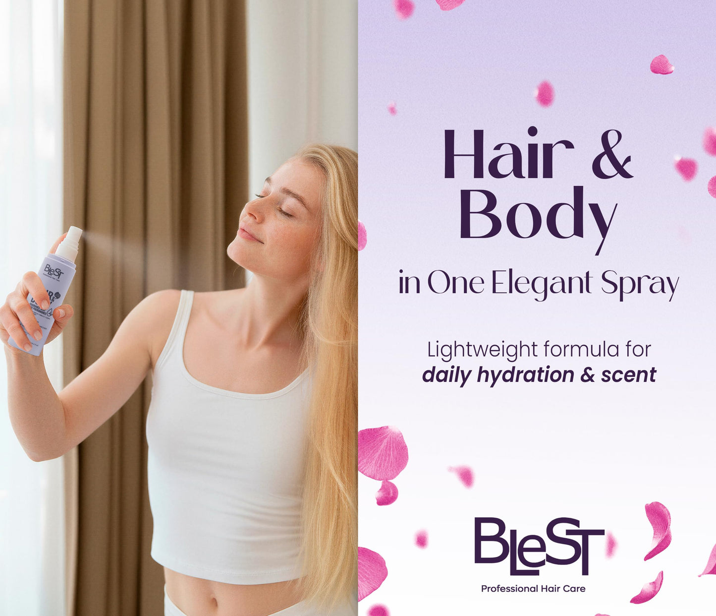 BLEST PROFESSIONAL Hair & Body Mist with Pheromone-Inspired Scent - Dual-Use Hydrating Spray for Skin and Hair - Lightweight, Silicone-Free Fragrance Beauty & Personal Care BLEST PROFESSIONAL HAIR CARE
