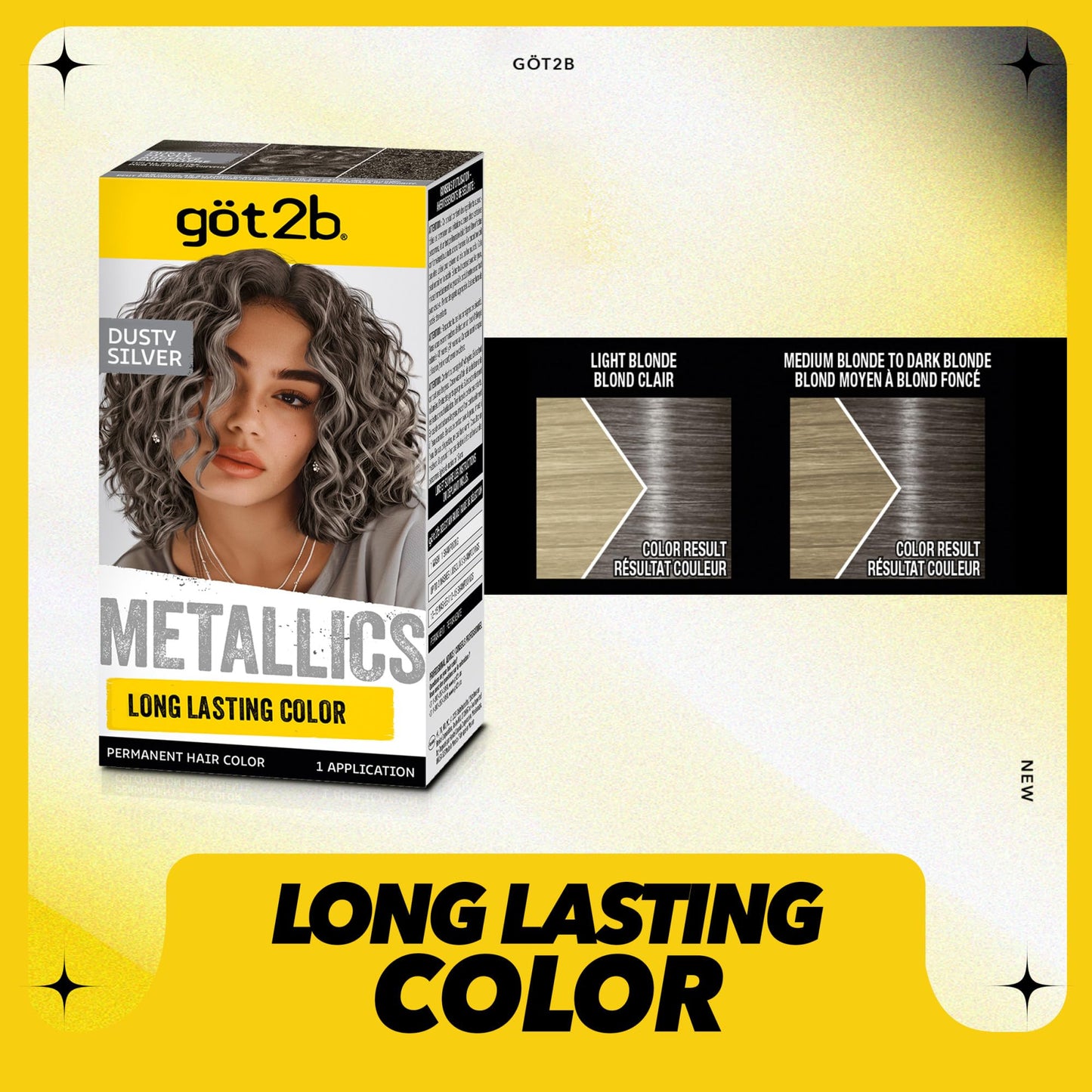 Got2b Metallics Permanent Hair Color, M72 Dusty Silver Beauty & Personal Care Got2B