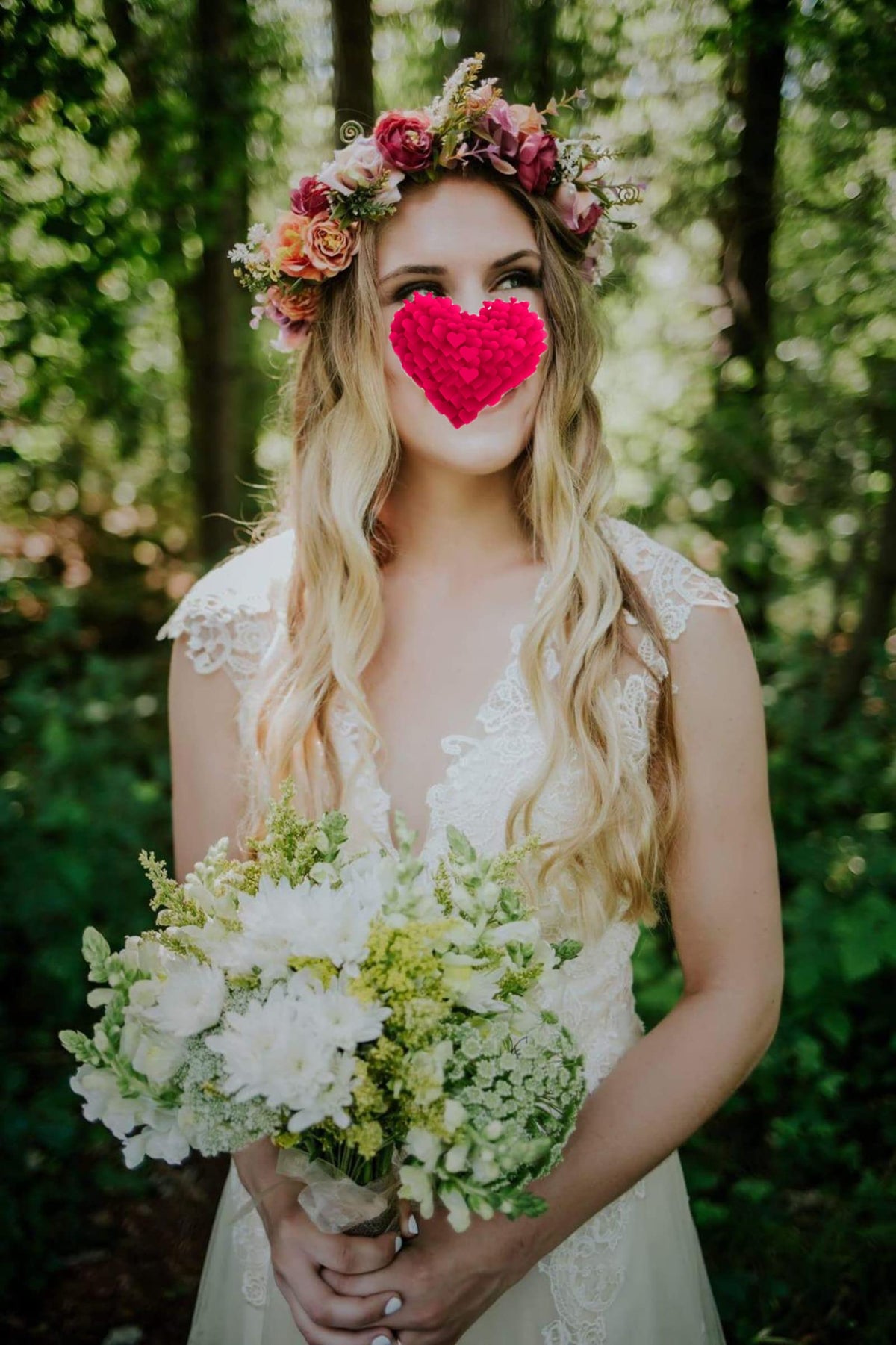 Vivivalue Rose Flower Crown Boho Flower Headband Floral Halo Party Pink