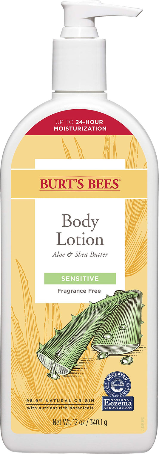 Burt's Bees Body Lotion for Sensitive Skin with Aloe & Shea Butter, 12 Oz (Package May Vary) Beauty & Personal Care Burt's Bees