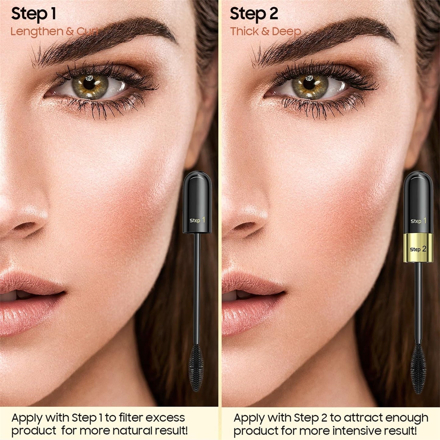 Tubing Mascara Waterproof & Smudge-Proof - 2-1 Long-Lasting Mascara Black Volumizing and Lengthening for Eye Makeup, No Clumping, Curling Eyelashes… Beauty & Personal Care Ihrlpxkc