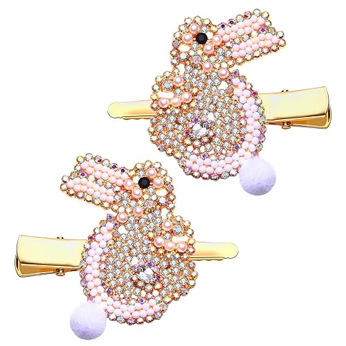 NVENF Easter Hair Clips for Women Girls Sparkling Rhinestone Easter Bunny Hairpins Cute Colorful Sparing Holiday Hair Barrettes Fashion Hair Accessory Beauty & Personal Care NVENF