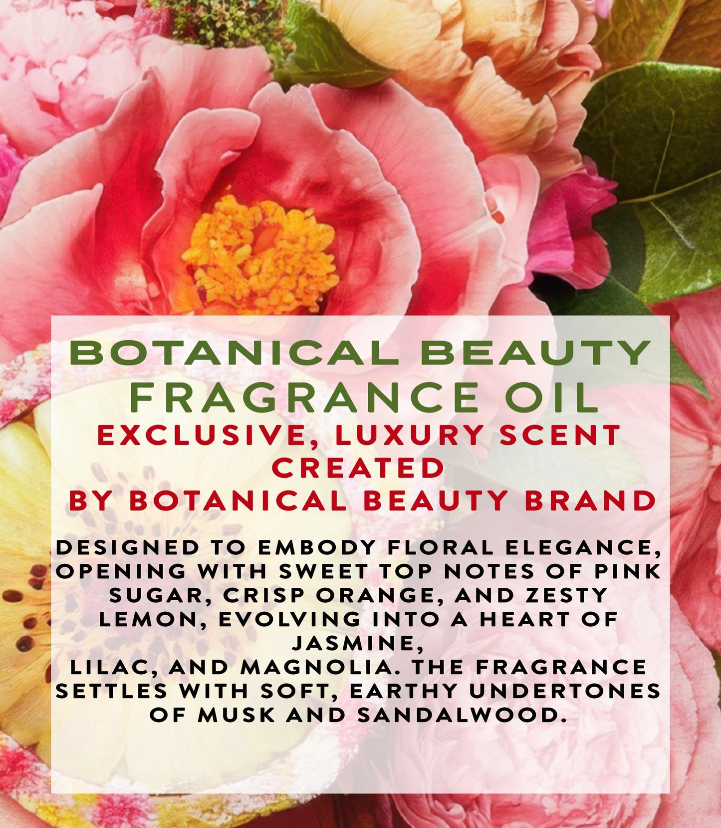 Botanical Beauty' FRAGRANCE OIL ROLL-ON 0.169 FL OZ (5 ML) Rollerball Perfume, Alcohol-Free, Long Lasting an exclusive luxury scent with Pink Sugar Beauty & Personal Care Botanical Beauty