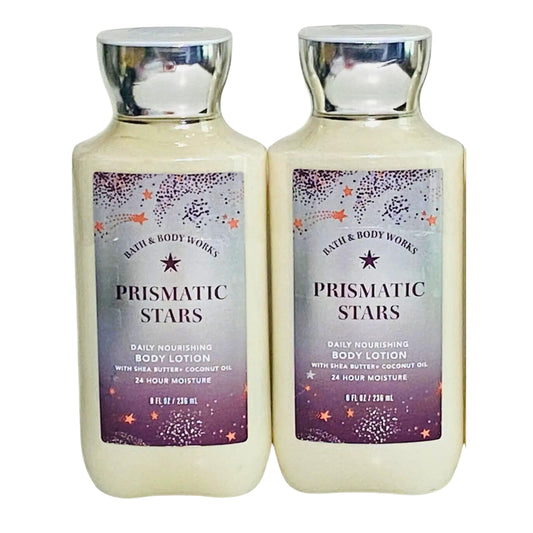 Bath & Body Works Daily Nourishing Body Lotion, Set of 2, 8oz Each (Prismatic Stars) Beauty & Personal Care Bath & Body Works