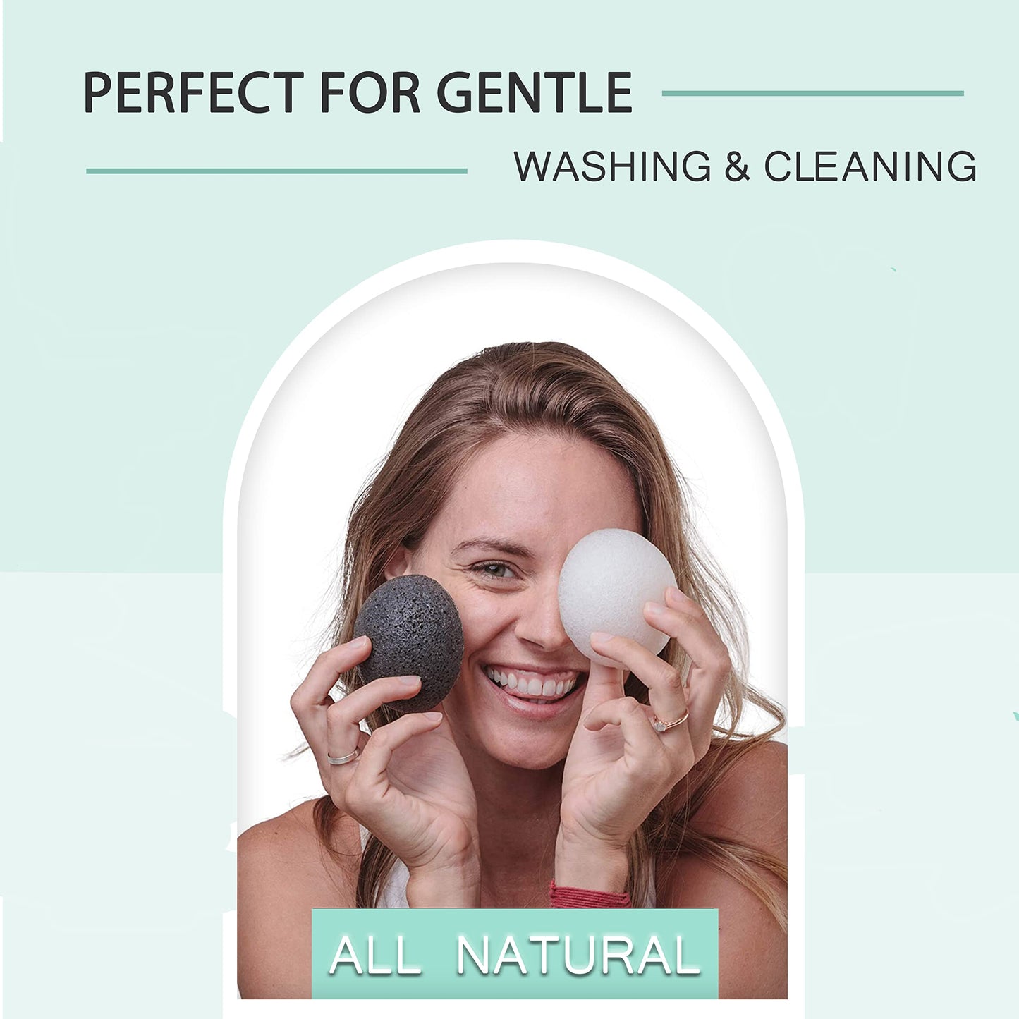 pureSOL Konjac Sponge - Original - Facial Sponge, Sponge, Eco-Friendly - Gentle Exfoliating Sponge, Deep Cleansing, Improved Skin Texture - Konjac Beauty and Personal Care pureSOL