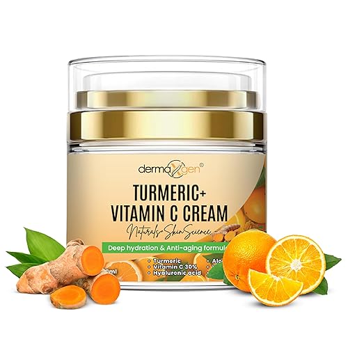 Turmeric Face Cream + 30% Vitamin C Glow Boosting Moisturizer & Skin Repairing, Hydrating with Organic Ingredients Anti-Aging Facial Cream, Normal Beauty & Personal Care DERMAXGEN