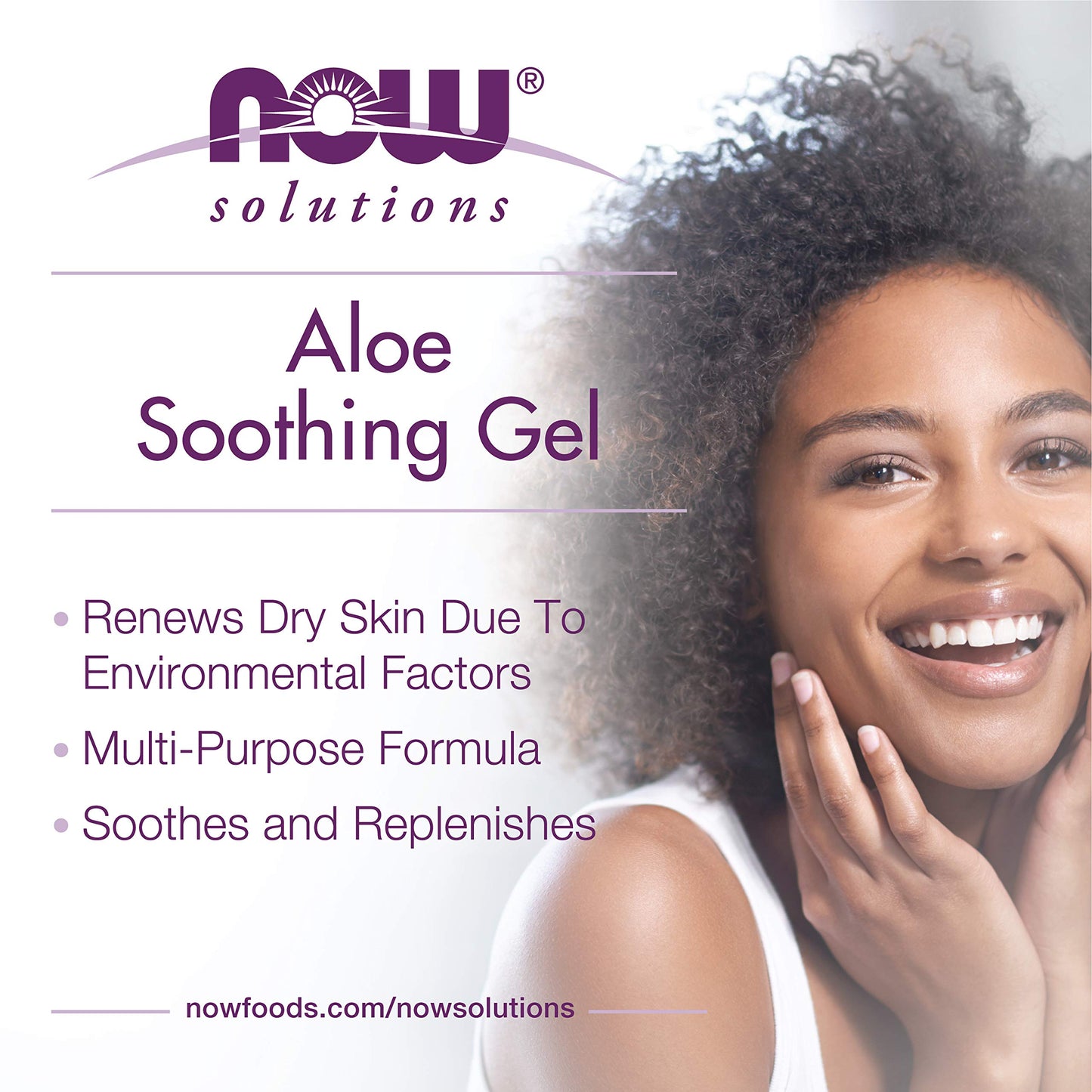 NOW Solutions, Aloe Soothing Gel, Soothing and Replenishing After Sun, Multi-Purpose Formula, 8-Ounce Beauty & Personal Care NOW Foods